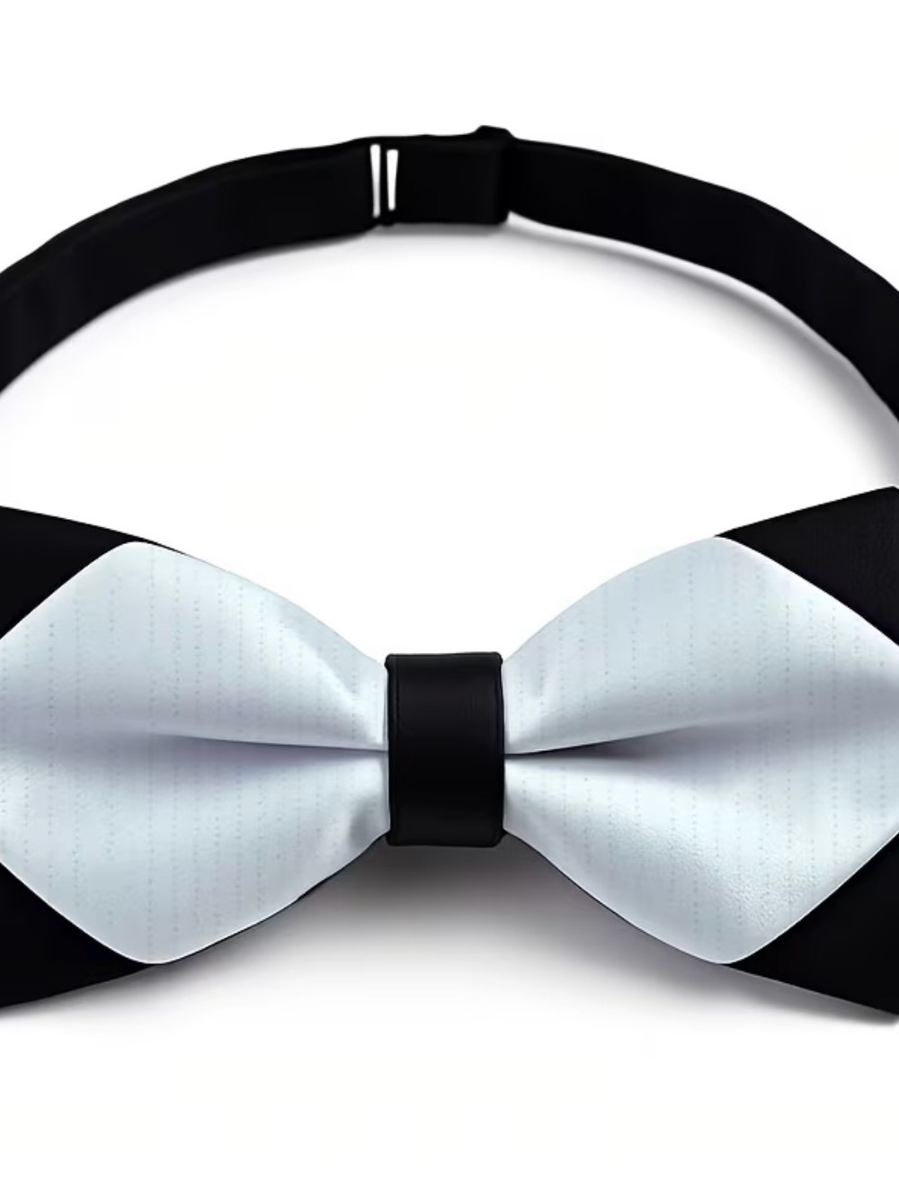 Classic Black & Ice Blue White Bow Tie